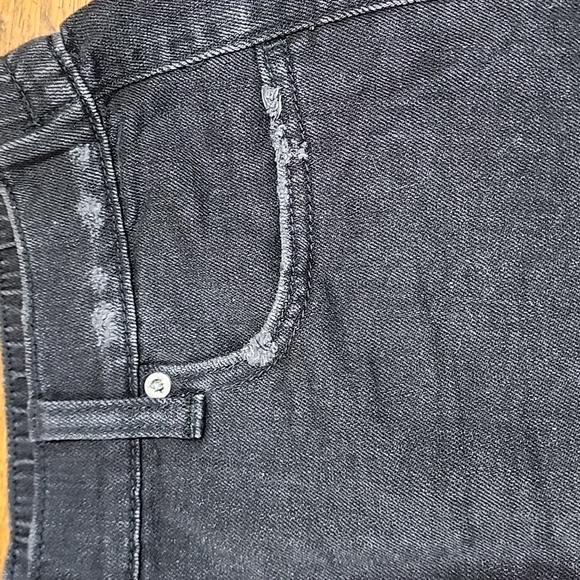 🖤NWT🖤 Aerie Cut Off Raw Edge Frayed Distressed Black Denim Shorts - Picture 6 of 11